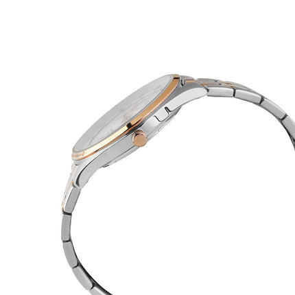 Alba Prestige AS9L08X1 Men Silver White Dial Dual Tone Stainless Steel Strap
