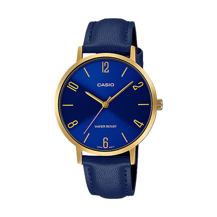 Casio General LTP-VT01GL-2BUDF Ladies Blue Dial Blue Leather Band