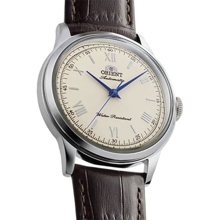 Orient Classic RA-BB0003Y Bambino Automatic Ivory Dial Brown Leather Strap