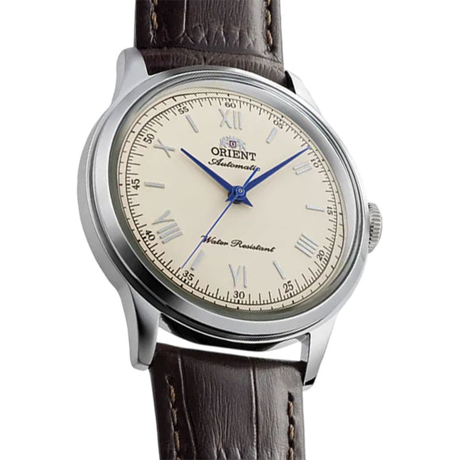 Orient Classic RA-BB0003Y Bambino Automatic Ivory Dial Brown Leather Strap