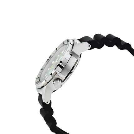 Alba Mechanical AL4447X1 Automatic Men Green Black Gradation Patterned Dial Black Silicone Strap