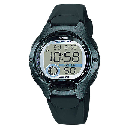 Casio General LW-200-1BVDF 10 Years Battery Life Digital Dial Black Resin Band