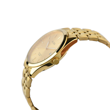 Alba Prestige AS9S08X1 Men Gilt Dial Gold Stainless Steel Strap