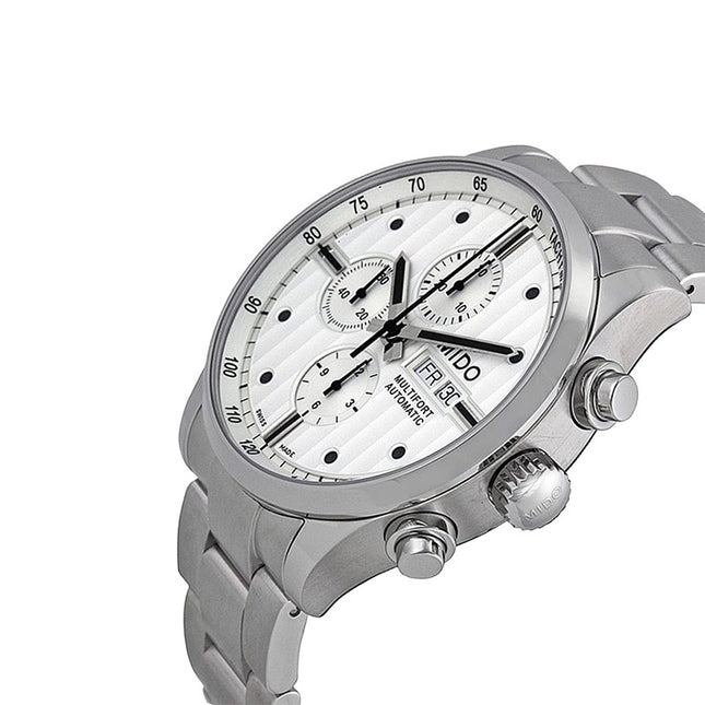 MIDO Multifort M005.614.11.031.00 Chronograph Automatic Silver Dial Stainless Steel Strap