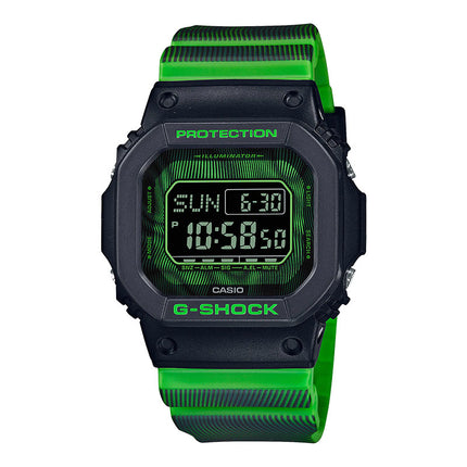 Casio G-Shock DW-D5600TD-3DR Time Distortion Series Digital Dial Printed Green Resin Band