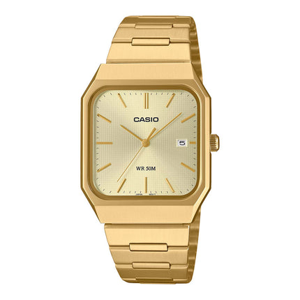 Casio General MTP-B185G-9AVDF Men Champagne Dial Gold Stainless Steel Band