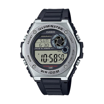 Casio General MWD-100H-1AVDF Men Illuminator Digital Dial Black Resin Band
