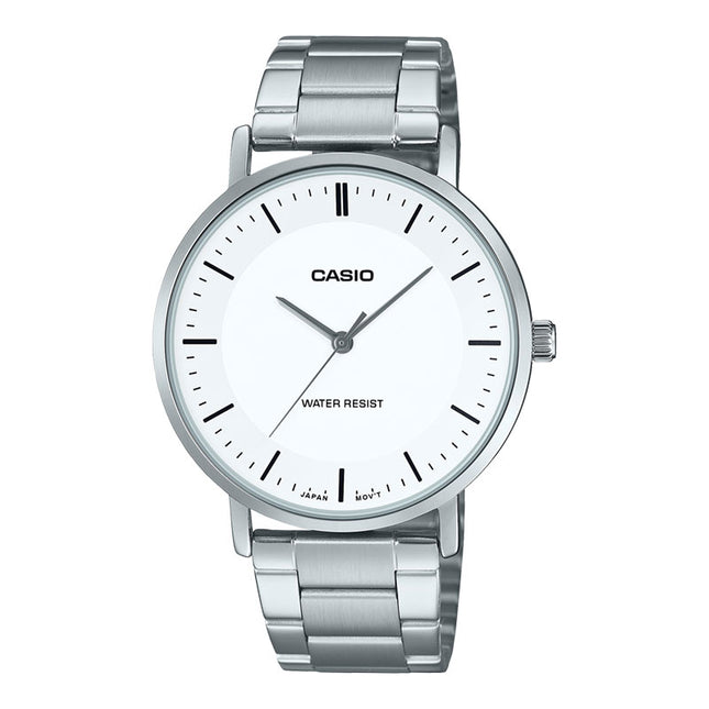Casio General MTP-VT04D-7EDF Men White Dial Stainless Steel Band