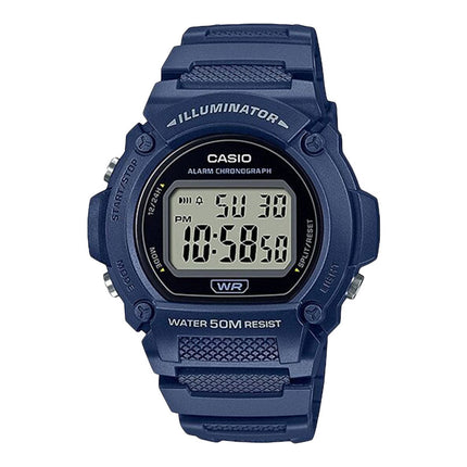 Casio General W-219H-2AVDF Digital Dial Blue Resin Band