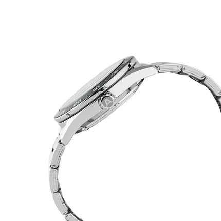 Alba Mechanical A3B011X1 Automatic Men Silver White Patterned Dial Stainless Steel Strap