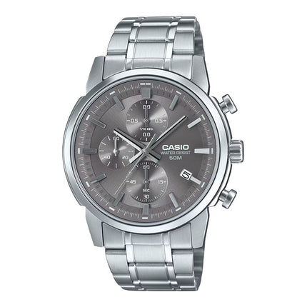 Casio General MTP-E510D-8AVDF Chronograph Men Grey Dial Stainless Steel Band