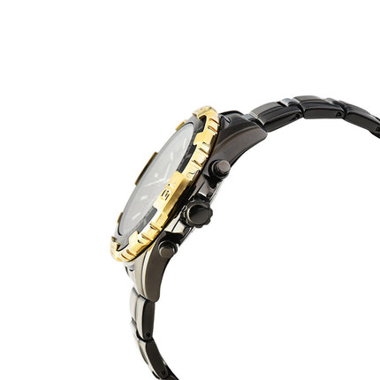 Seiko Chronograph SNDC24P1 Black Dial Black Stainless Steel Strap