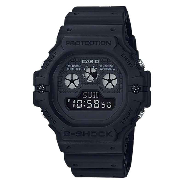 Casio G-Shock DW-5900BB-1DR Black Out Collection Three-Eye Digital Dial Black Resin Band