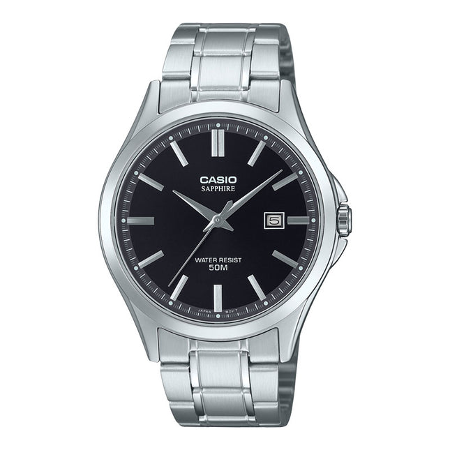 Casio General MTS-115D-1AVDF Men Black Dial Stainless Steel Band