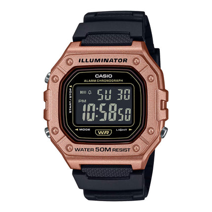 Casio General W-218HM-5BVDF Men Illuminator Digital Dial Black Resin Band