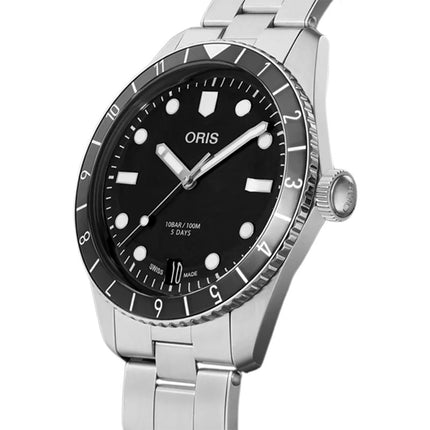 Oris Divers Sixty-Five 01-400-7772-4054-07-8-20-18 12H Calibre 400 Black Dial Stainless Steel Strap