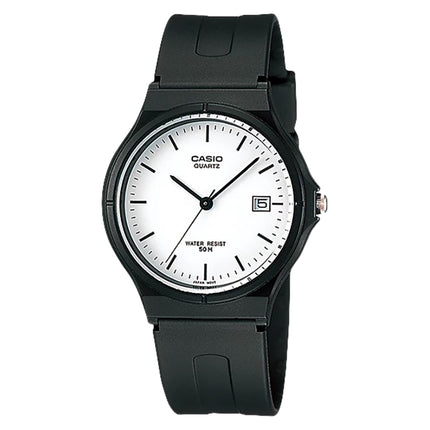 Casio General MW-59-7EVDF Men Analog White Dial Black Resin Band