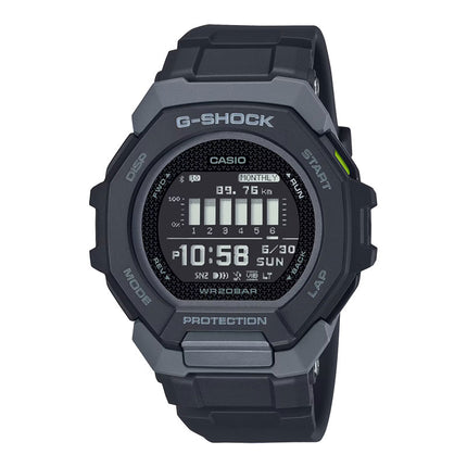 Casio G-Shock GBD-300-1DR G-Squad Black Digital Dial Black Resin Band