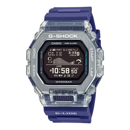 Casio G-Shock G-Lide GBX-100S-2DR Summer Surf Scene Digital Dial Blue Resin Band
