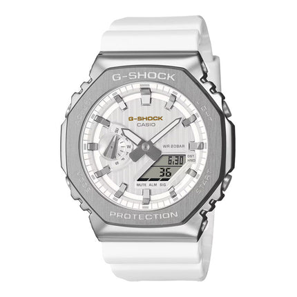 Casio G-Shock GM-2110SH-7ADR Precious Heart Selection 2025 CasiOak White Dial Rubber Band