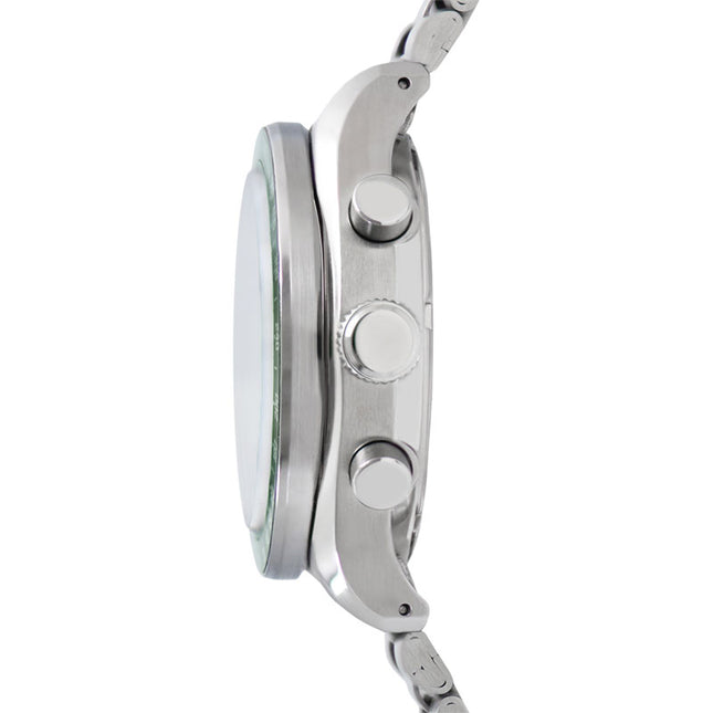 Alba Signa AU5027X2 Men Chronograph Green Dial Stainless Steel Strap + Extra Strap
