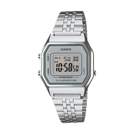 Casio General LA680WA-7DF Woman at Glance Digital Dial Stainless Steel Band