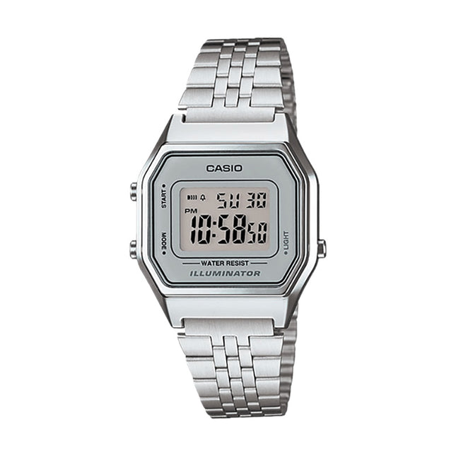 Casio General LA680WA-7DF Woman at Glance Digital Dial Stainless Steel Band