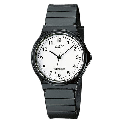 Casio General MQ-24-7BLDF White Dial Black Resin Band