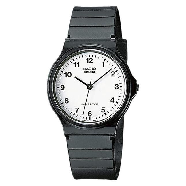 Casio General MQ-24-7BLDF White Dial Black Resin Band