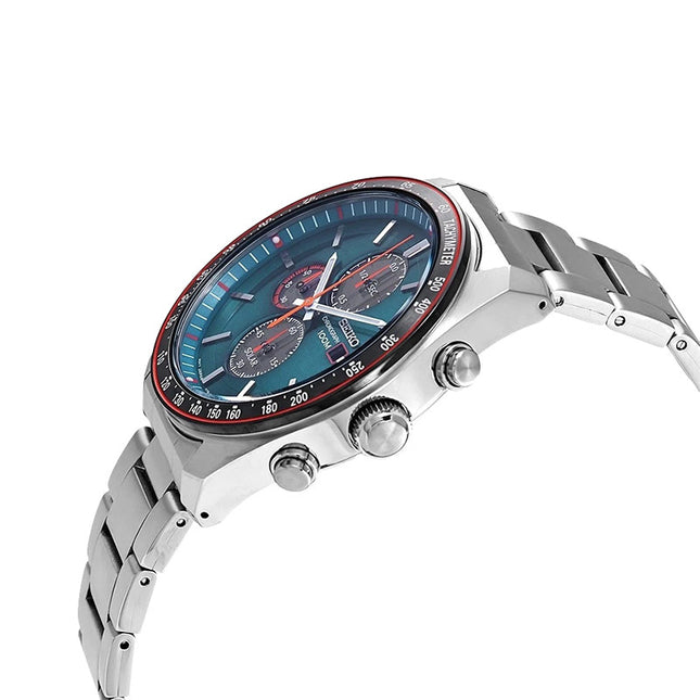 Seiko Chronograph SSC717P1 Solar Blue Dial Stainless Steel Strap