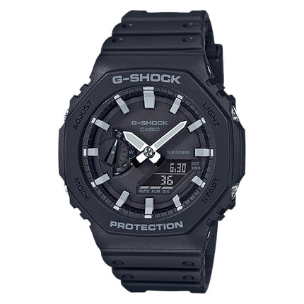 Casio G-Shock GA-2100-1ADR CasiOak Men Digital Analog Dial Black Resin Band