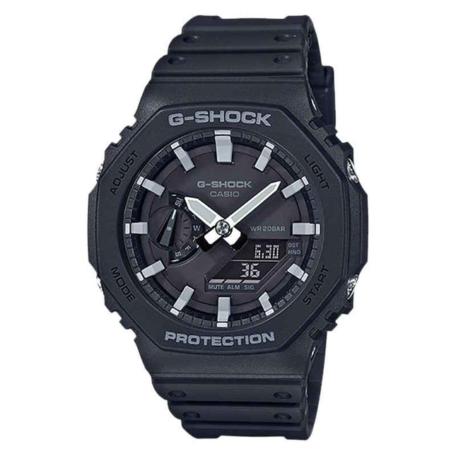 Casio G-Shock GA-2100-1ADR CasiOak Men Digital Analog Dial Black Resin Band