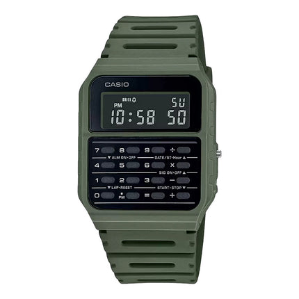 Casio General CA-53WF-3BDF Data Bank Digital Dial Green Resin Band