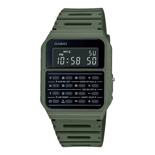 Casio General CA-53WF-3BDF Data Bank Digital Dial Green Resin Band
