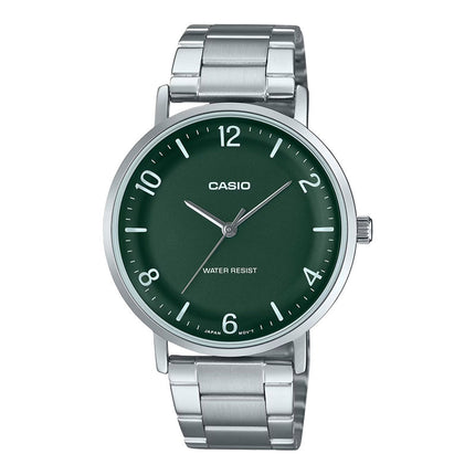 Casio General MTP-VT03D-3BDF Men Dark Green Dial Stainless Steel Band
