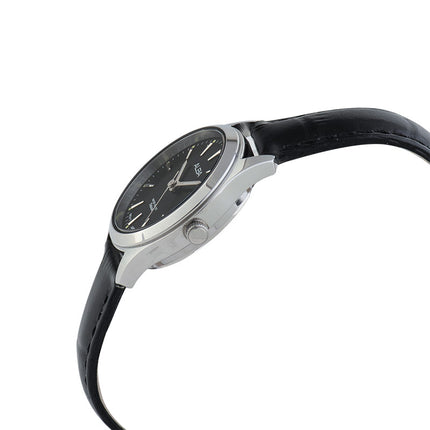 Alba AH7BN9X1 Ladies Black Dial Black Leather Strap