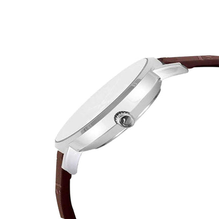 Casio General LTP-VT01L-7B2UDF Analog Ladies Silver Dial Brown Leather Band