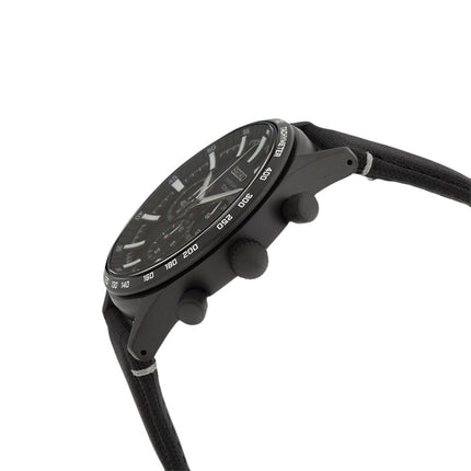 Seiko Chronograph SSB417P1 Discover More Black Dial Black Nylon Strap