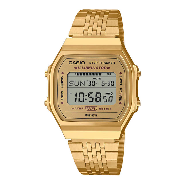 Casio General ABL-100WEG-9ADF Vintage Digital Dial Gold Stainless Steel Band