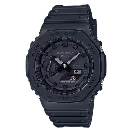 Casio G-Shock GA-2100-1A1DR CasiOak All Black Men Digital Analog Dial Black Resin Band