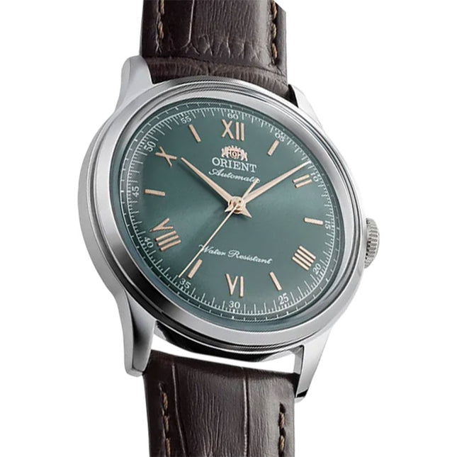 Orient Classic RA-BB0001E Bambino Automatic Green Dial Brown Leather Strap