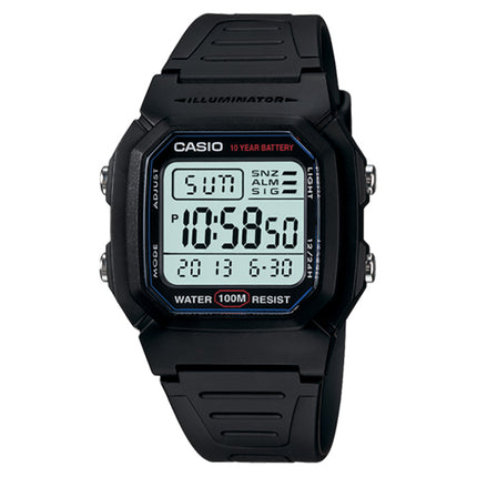 Casio Standard W-800H-1AVDF Classic 10 Year Battery Digital Dial Black Resin Band