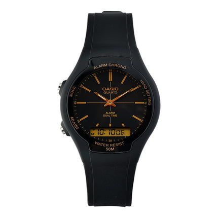 Casio General AW-90H-9EVDF Digital Analog Dial Black Resin Band