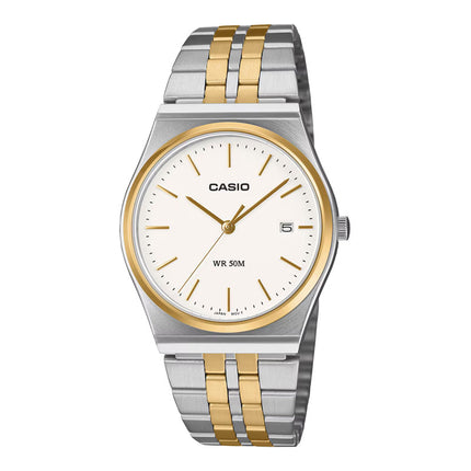 Casio General MTP-B145SG-7AVDF White Dial Dual Tone Stainless Steel Band
