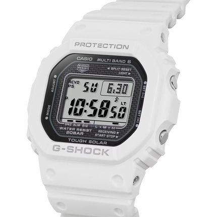 Casio G-Shock GW-5000HS-7DR Heritage Series Square Tough Solar Digital Dial White Resin Band