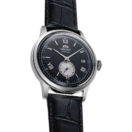 Orient Classic RA-AP0101B Bambino 38 Small Seconds Automatic Black Dial Black Leather Strap