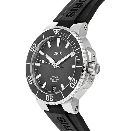 Oris Aquis 01-400-7769-4154-07-4-22-74FC Date Automatic Black Dial Black Rubber Strap