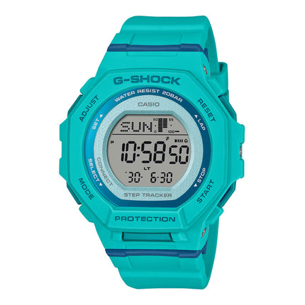 Casio G-Shock GMD-B300SC-2DR G-Squad Step Tracker Digital Dial Light Blue Resin Band