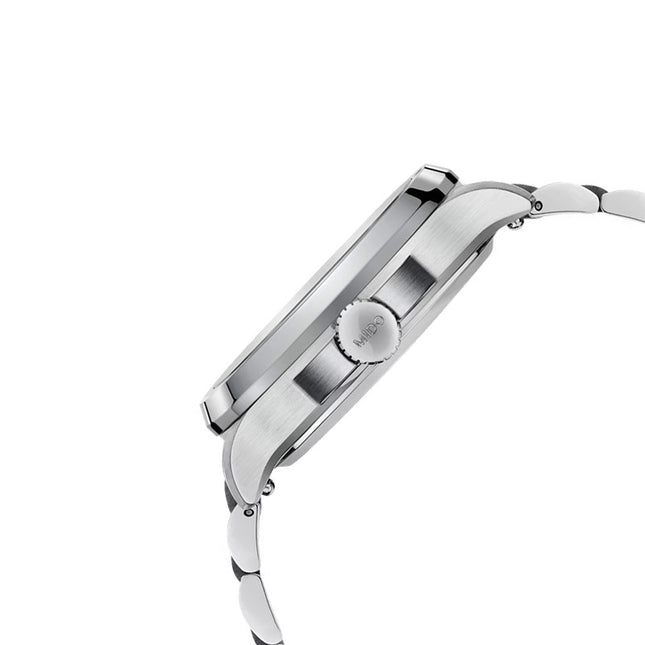 MIDO Multifort TV Big Date M049.526.11.091.00 Green Gradient Dial Stainless Steel Strap