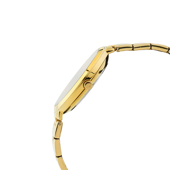Alba Prestige AS9D72X1 Man White Dial Gold Stainless Steel Strap